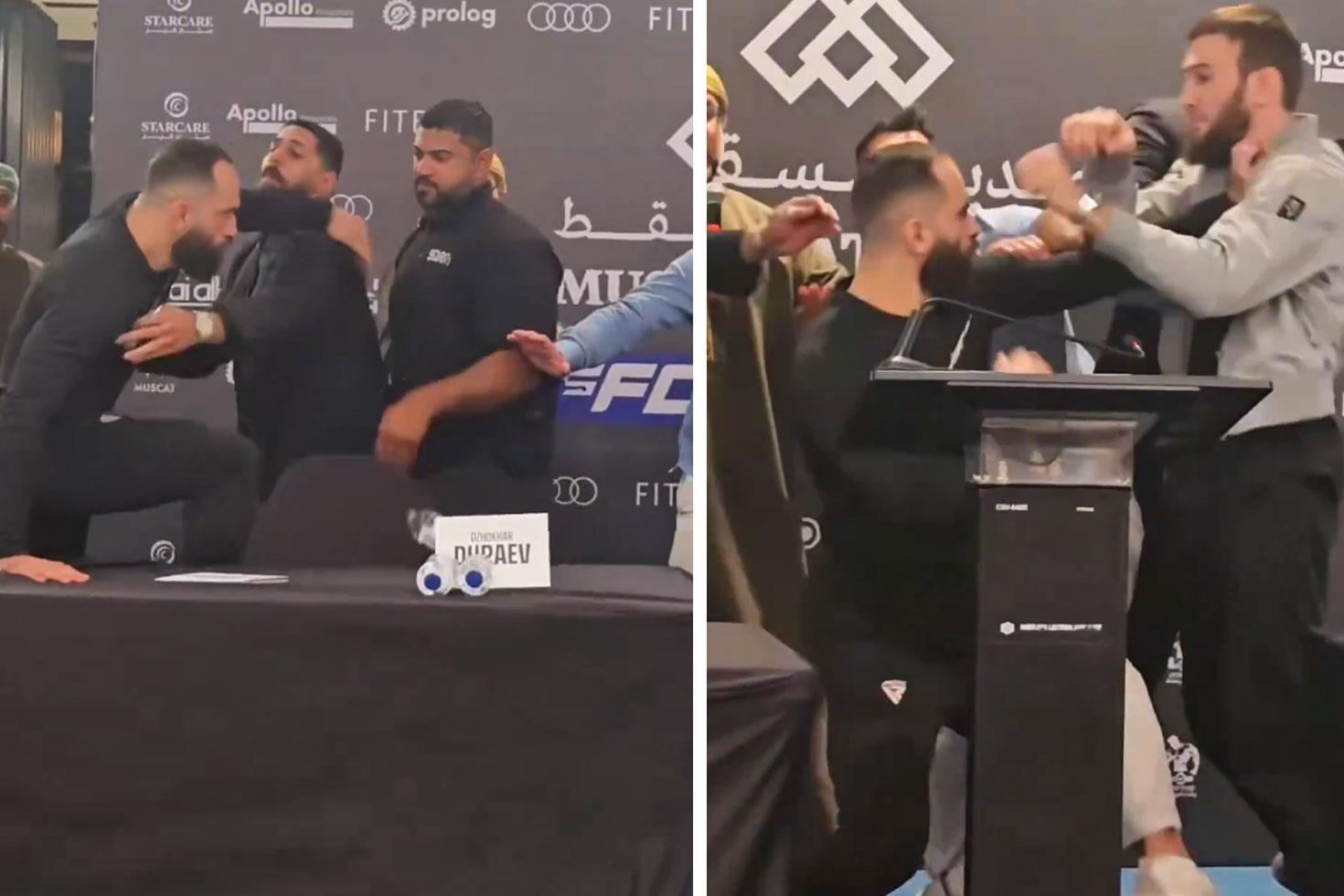 Videoyu izlemeniz lazım Khamzat Chimaev’i karşısında gören dövüşçü süt dökmüş kedi gibi oldu