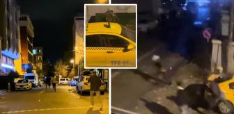 Önce taksiyi soymaya çalıştı, sonra şoförleri palayla kovaladı