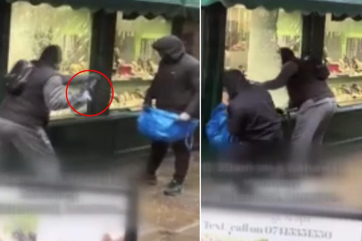 Rahatlığa bak Vatandaşların gözü önünde balyozu vurup kaçtılar