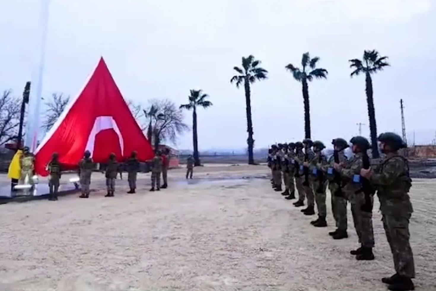 Terör örgütü YPG yandaşlarının Türk bayrağına saldırdığı alan, hudut karakolu sınırları içerisine alındı