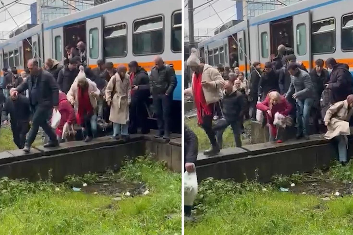 Esenler’de raydan çıkan metro nedeniyle yolcular tahliye edildi
