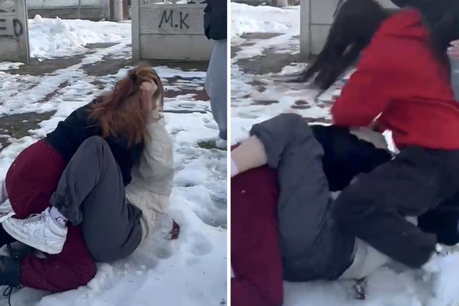 Kız grubundan kan donduran zorbalık İstediklerini alamayınca şiddete başvurdular