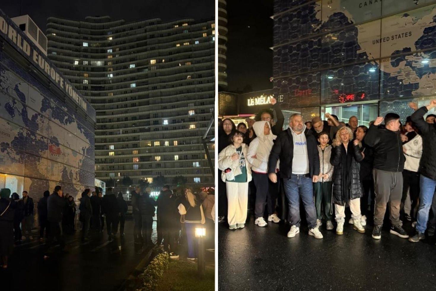 Başakşehir’de sitede yönetim krizi 5 milyon liralık vurgun iddiası vatandaşları sokağa döktü