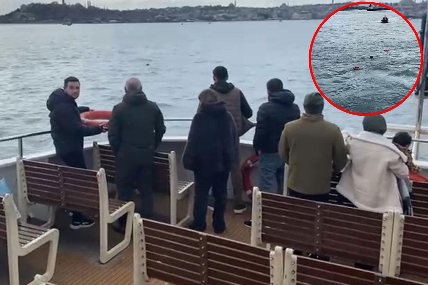 Vapurda panik anları Görenler çığlık çığlığa bağırdı