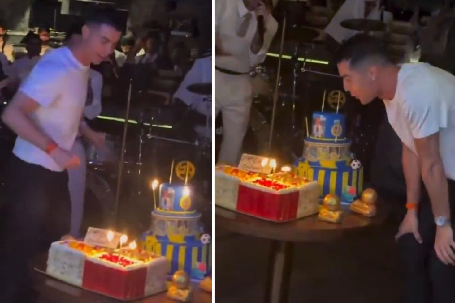 Cristiano Ronaldo, 41. doğum gününü kutlarken görüntülendi