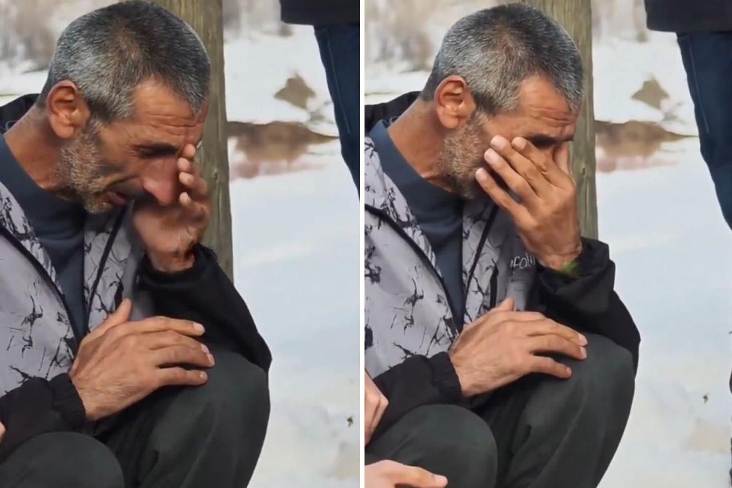 Annesini kaybeden engelli adamın hali yürek burktu