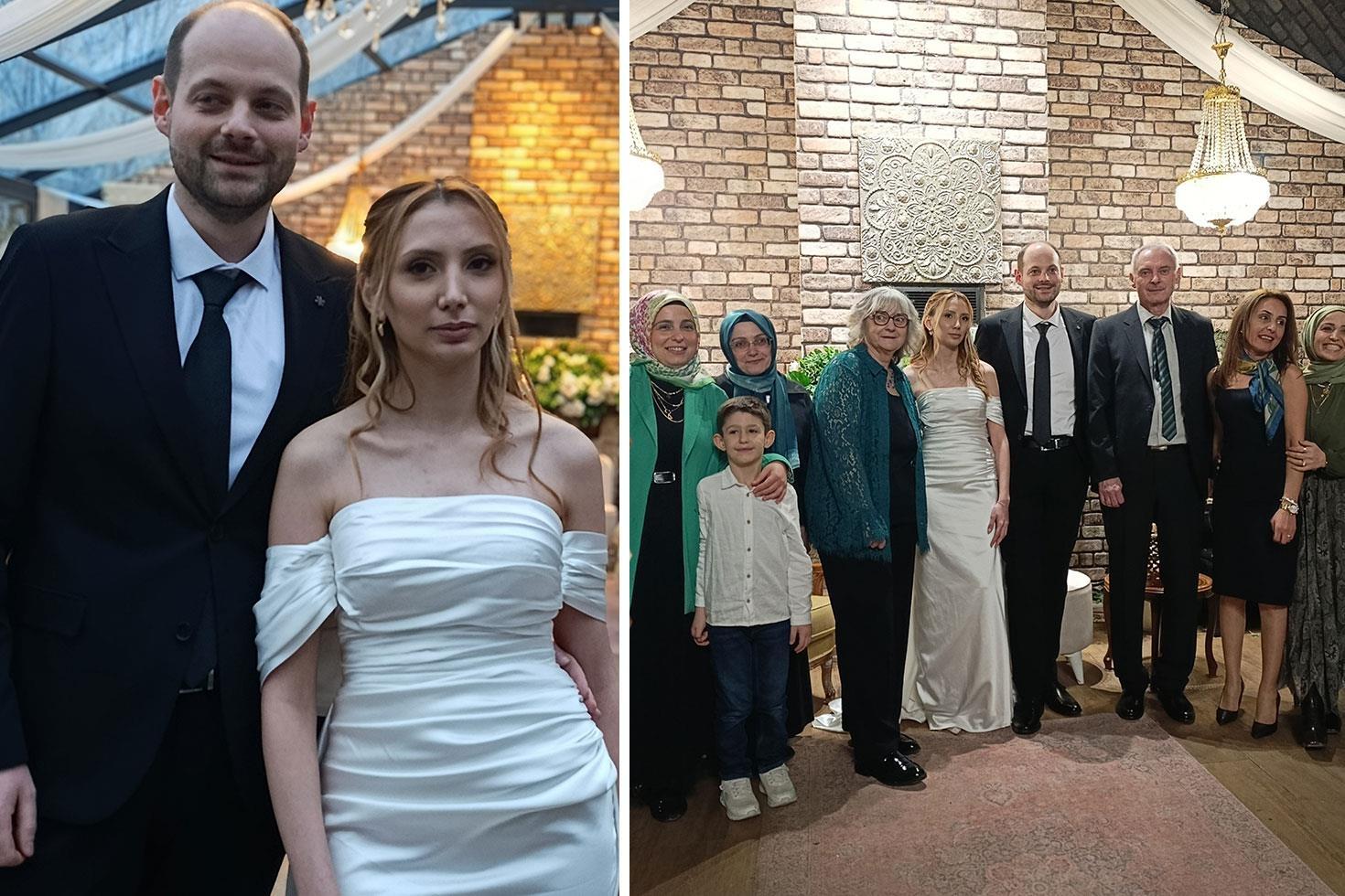 Alman damadın bayrak hassasiyeti Davetlileri bakın nasıl karşıladı