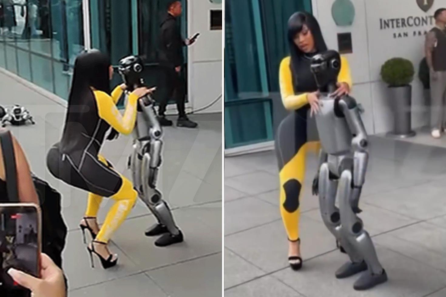 Cardi B rezil oldu Robotla yaptığı dans kötü bitti
