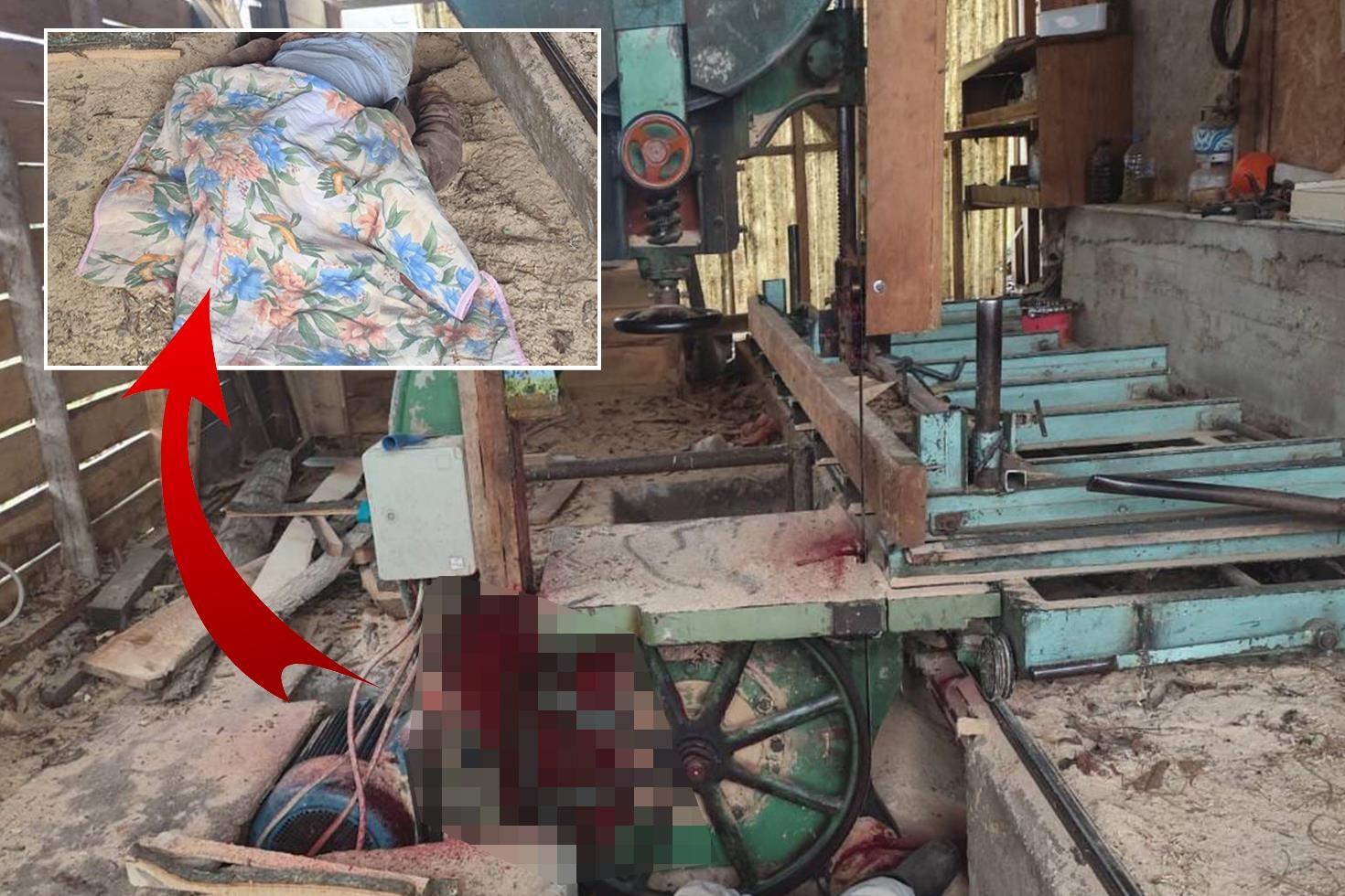 Evinin bahçesinde korkunç son Başı şerit testereye sıkıştı