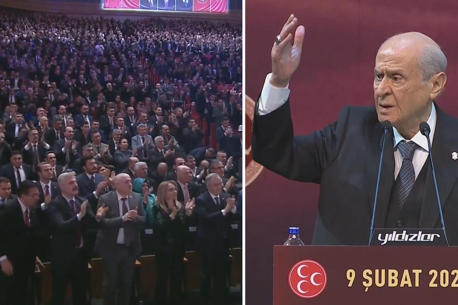 Bahçeli’den salonu ayağa kaldıran sözler Hep bir ağızdan o sloganı attılar