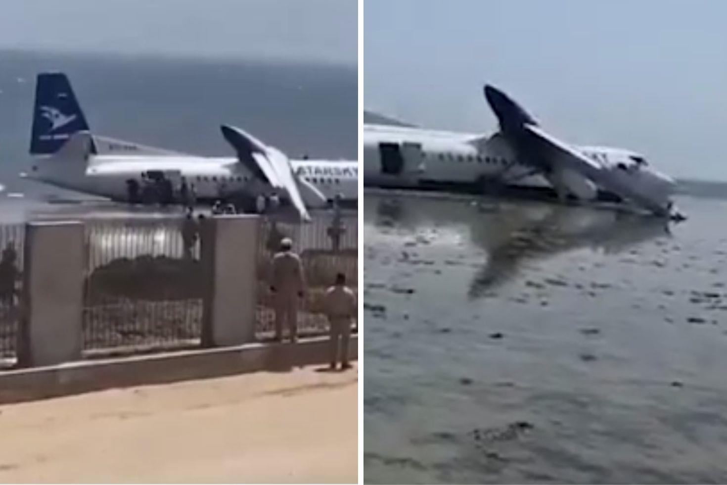 Somali’de yolcu uçağı Hint Okyanusu’na acil iniş yaptı