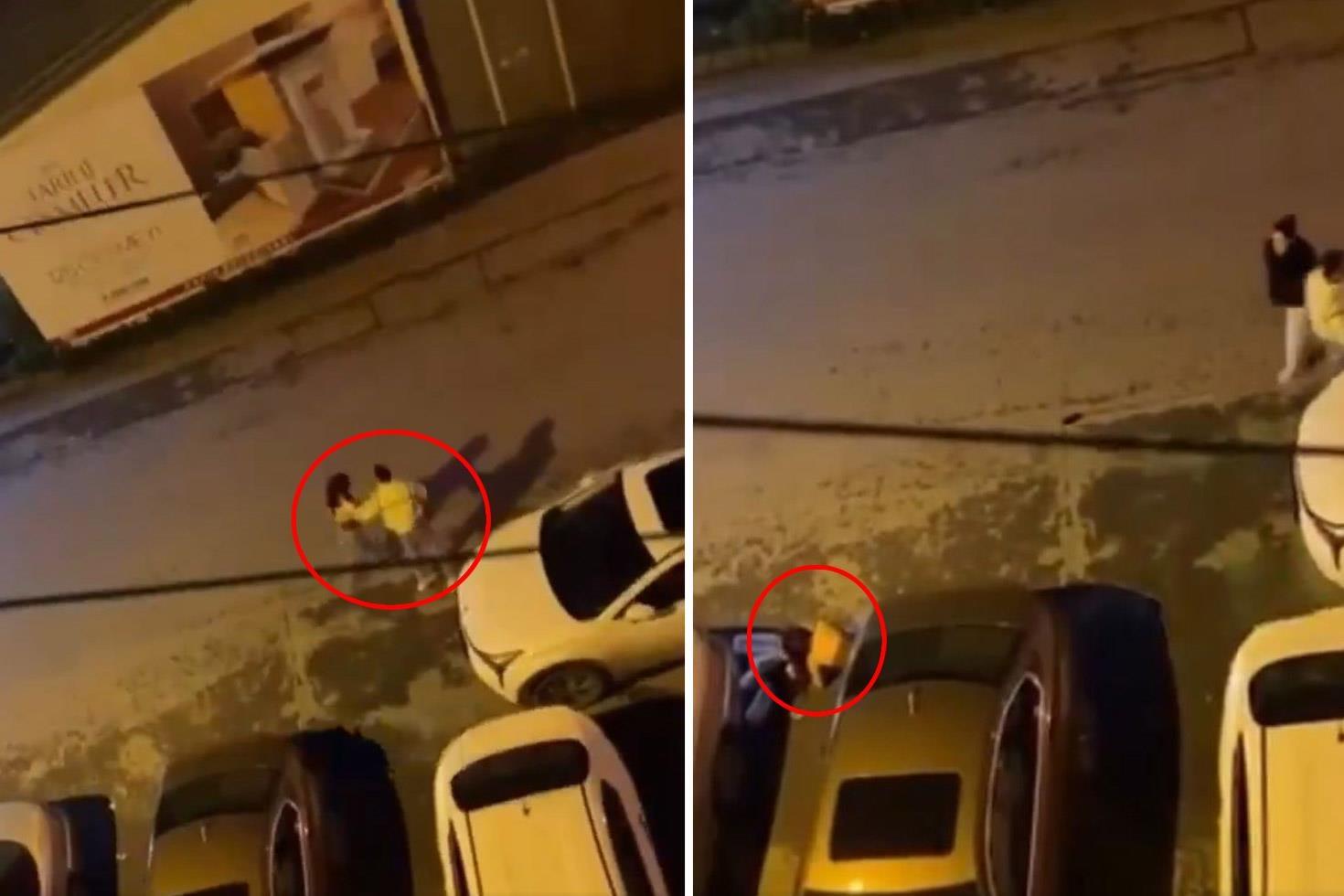 Dehşete düşüren görüntü: “Yapma, o kız“ dese de dinlemedi