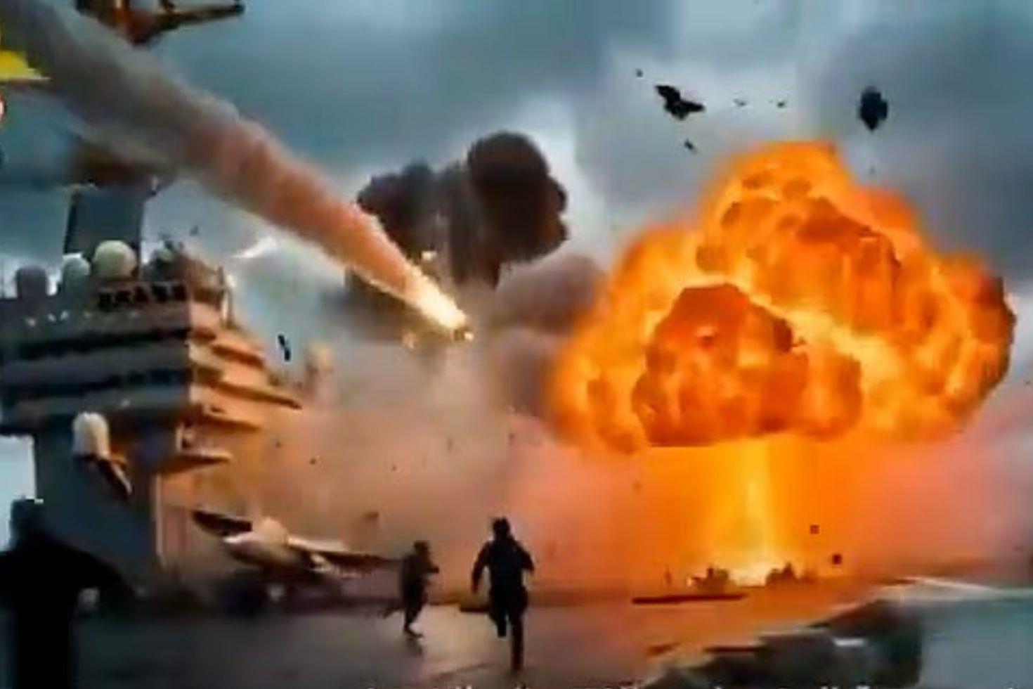 İran’dan ABD’ye gözdağı: Yapay zekâ videosunda Trump’ın armadası yok edildi