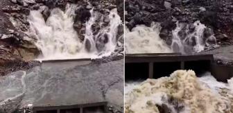 Dağ patladı içinden şelale çıktı