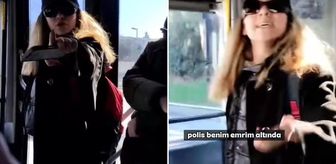 "Polis benim emrimde" deyip otobüste tehditler yağdırdı