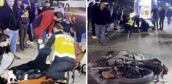 Otomobil ile motosiklet çarpıştı! Metrelerce savruldu, durumu ağır