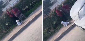 Dilenci kadınların yer kavgasında olan küçük bebeğe oldu