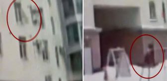 Mucizenin ta kendisi! 10. kattan düşen çocuğu montla yakaladı
