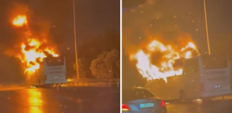 Akan trafikte alevlere teslim oldu