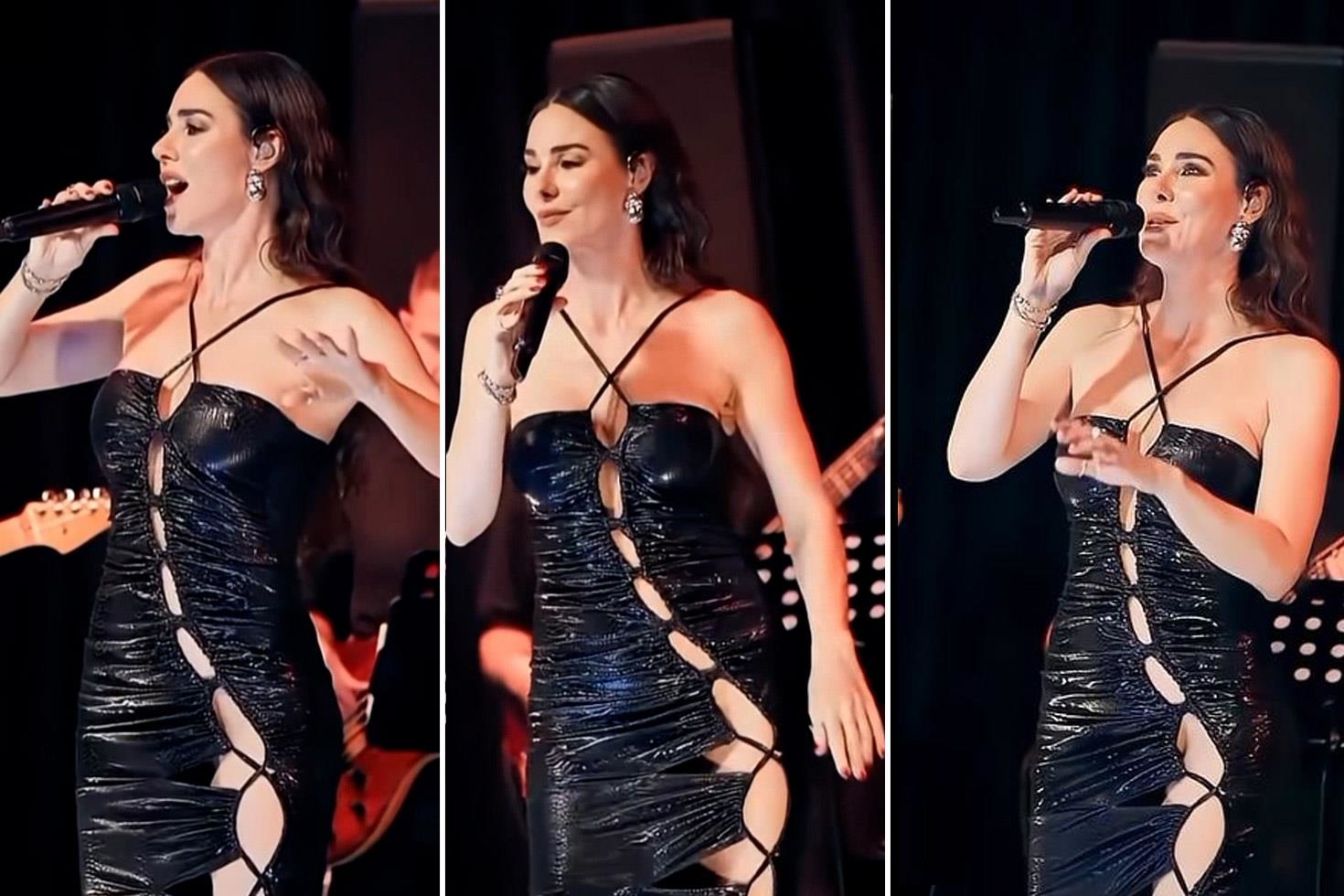 İç çamaşırsız sahneye çıkan Defne'nin görüntüleri olay oldu