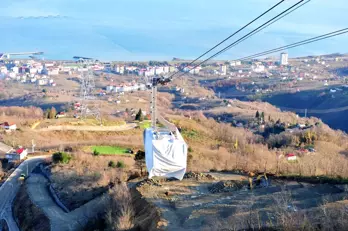 Karadeniz'in En Uzun Mesafeli Teleferiğinde İlk Deneme Yapıldı