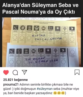 Yerel Seçimlerde Kendisine Çıkan Oy, Pascal Nouma'yı Mutlu Etti