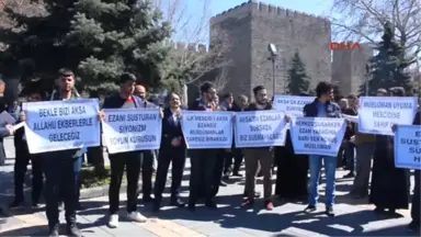 Kayseri'de Sp'lilerden Israil'e 'Ezan Yasağı' Protestosu