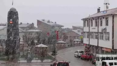 Tokat'ta Nisan Ayında Yağan Kar Görenleri Şaşırttı