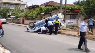 Düzce'de Trafik Kazası: 2 Polis Yaralandı