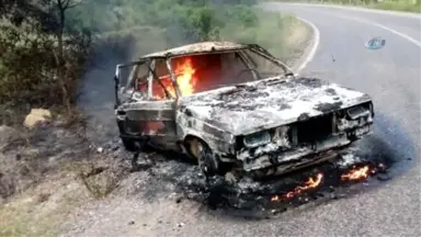 Teröristler Tarafından Kaçırılan Öğretmenin Aracı Böyle Görüntülendi