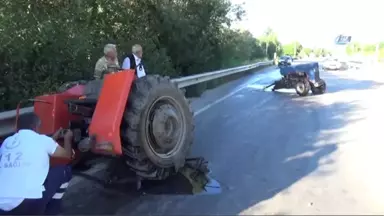 Traktör Ortadan İkiye Ayrıldı