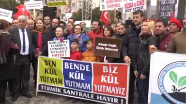 Tekirdağ Kapaklı'da Termik Santral Protestosu