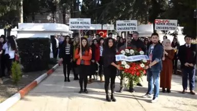 Çanakkale Namık Kemal Mezarı Başında Anıldı