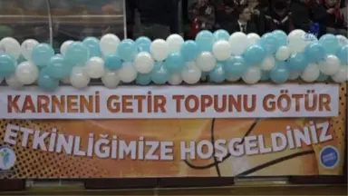 Denizli'de 5 Bin Öğrenciye Karne Hediyesi 5 Bin Basket Topu