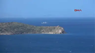 Bodrum Kardak' In Karşısındaki Çavuş Adası'nda Askeri İnşaat Başladı