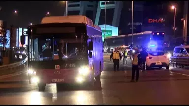 Özel Halk Otobüsü İşletmecilerinden 15 Temmuz Şehitler Köprüsü Çıkışında Eylem