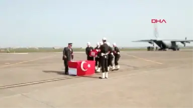 Adana-Düşen Uçağın Şehit Pilotu Memleketine Uğurlandı