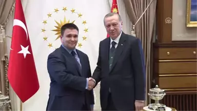 Cumhurbaşkanı Erdoğan Ukrayna Dışişleri Bakanı Pavlo Klimkin'i Kabul Etti