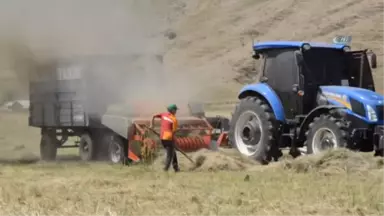 Ottan İyi Verim Alan Çiftçinin Keyfi Yerinde