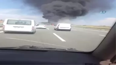 Gebze-Orhangazi-İzmir Otoyolunda Yolcu Otobüsü Alev Aldı!