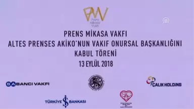 Prenses Akiko'nun Prens Mikasa Vakfı Onursal Başkanlığını Kabul Töreni