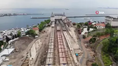 Haydarpaşa'da Ortaya Çıkan 1700 Yıllık Tarih Havadan Görüntülendi