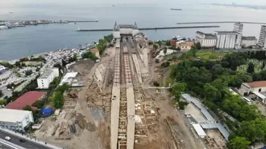 Haydarpaşa'da Ortaya Çıkan 1700 Yıllık Tarih Havadan Görüntülendi