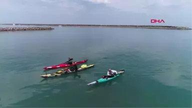 Samsun İstanbul'dan Kano ile Yola Çıkan Ekip Samsun'a Ulaştı