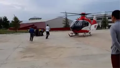 Ambulans helikopter kaymakam için havalandı