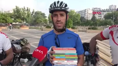 ADANA Bisikletlerle 310 kilometre kitap taşıyacaklar