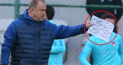 Fatih Terim'in Kafasındaki Kadro, Elindeki Kağıttan Görüntülendi