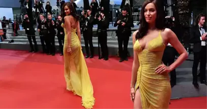 Irina Shayk Doğumdan 2 Ay Sonra Derin Göğüs ve Yırtmaç Dekoltesi ile Gözleri Şaşı Etti