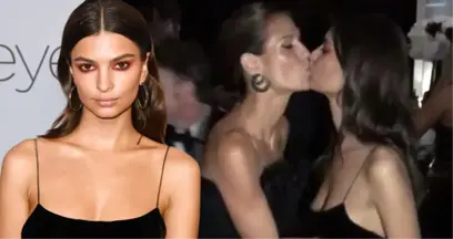 Heidi Klum ile Emily Ratajkowski Öpüşmesi Altın Küre Ödüllerine Damga Vurdu