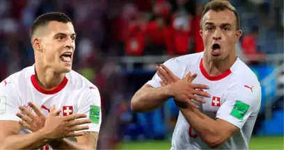 FIFA, Arnavut Kartalı Sevinci Nedeniyle Shaqiri ve Xhaka'ya 7 Bin 500 Pound Para Cezası Verdi